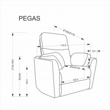 Rotējošs krēsls PEGAS, bēšs